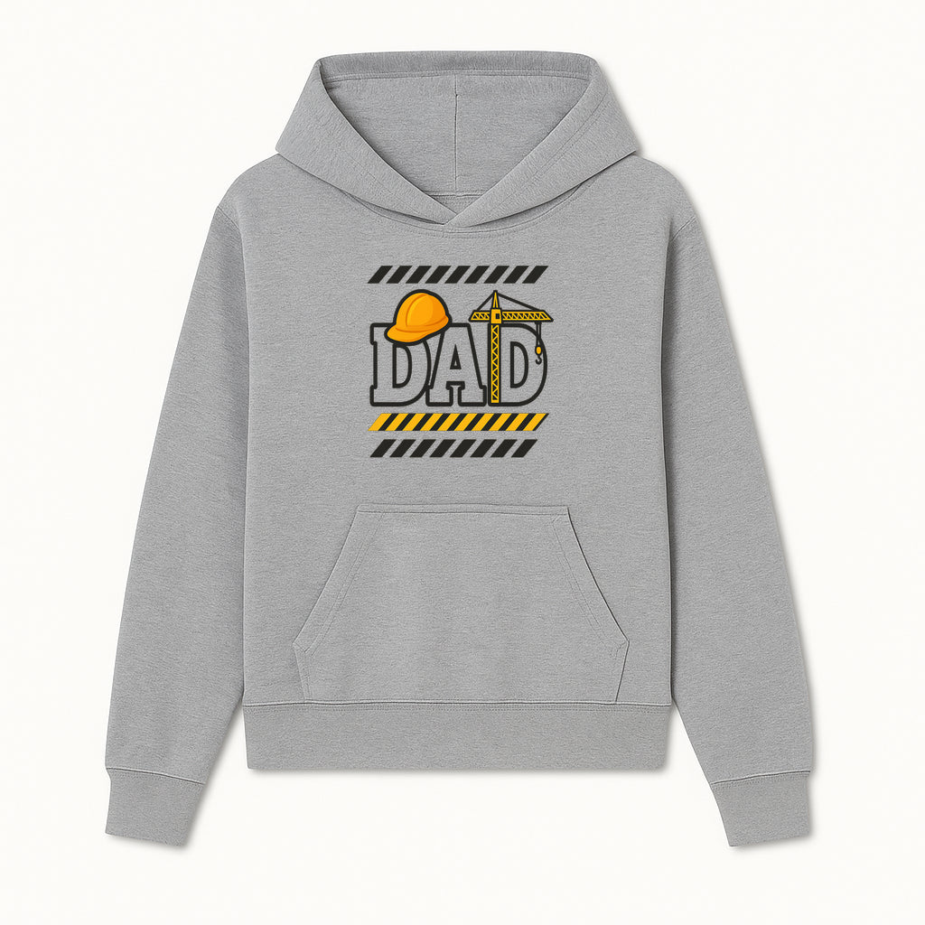 Construction Dad T-Shirt with Hard Hat and Crane Design, Perfect Gift for Father's Day or Dad's Birthday - Hoodie 1757918437812.jpg