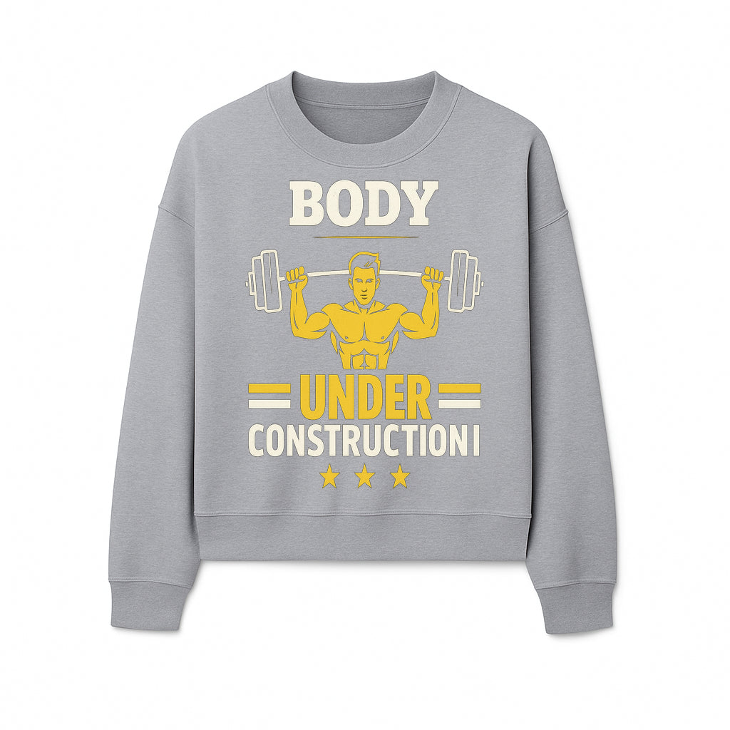 Body Under Construction Gym T-Shirt for Fitness Enthusiasts, Weightlifting Humor Tee, Bodybuilding Motivational Apparel - Sweatshirt 1757918437888.jpg