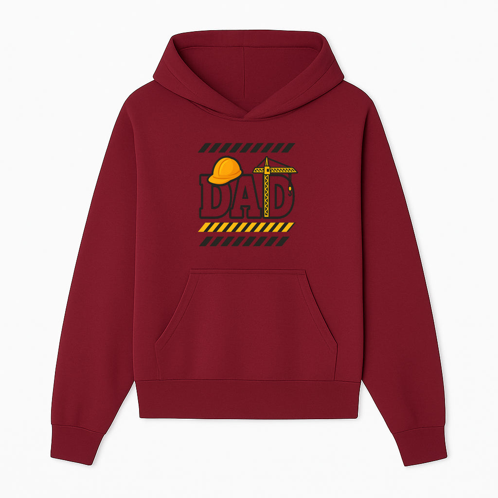 Construction Dad T-Shirt with Hard Hat and Crane Design, Perfect Gift for Father's Day or Dad's Birthday - Hoodie 1757918438264.jpg