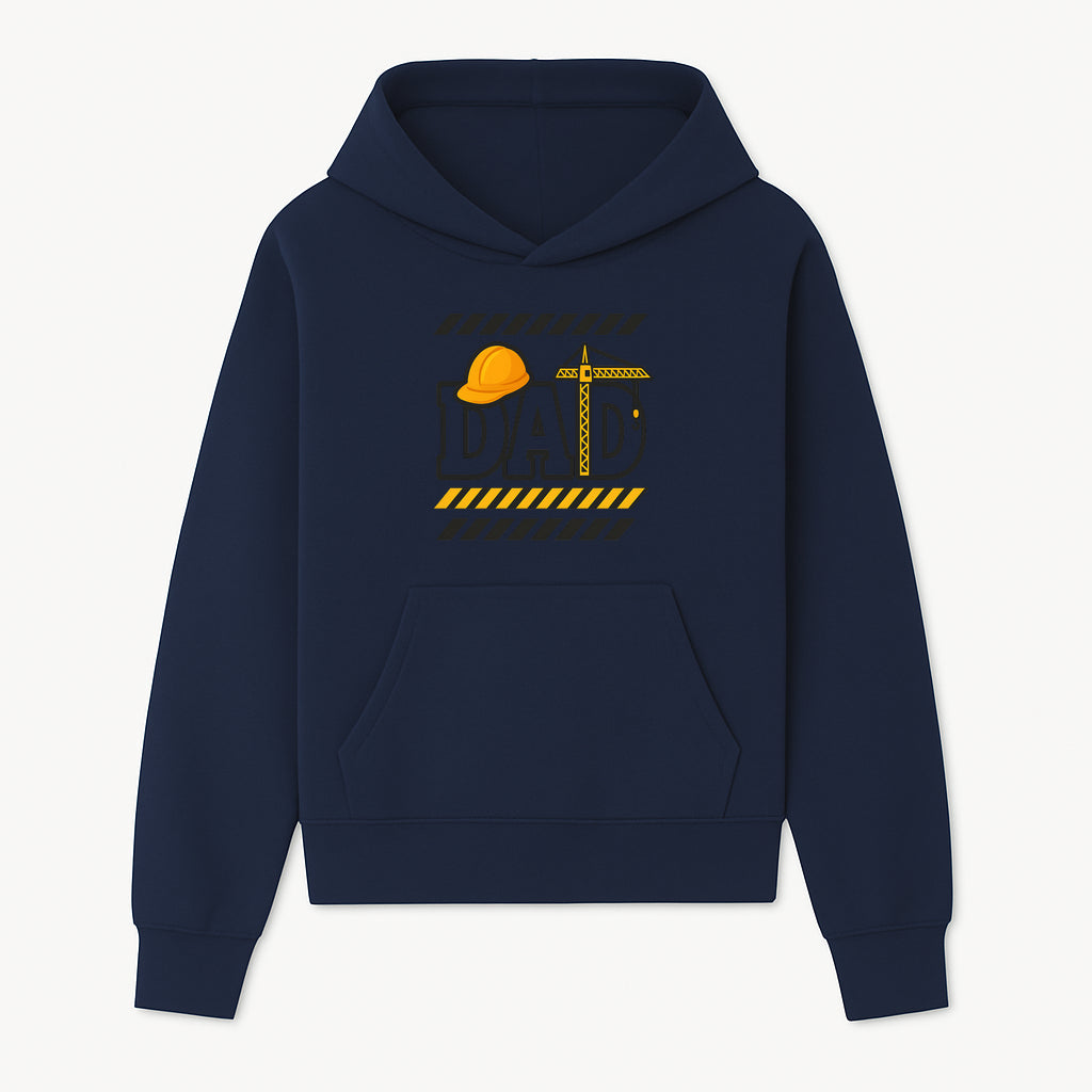 Construction Dad T-Shirt with Hard Hat and Crane Design, Perfect Gift for Father's Day or Dad's Birthday - Hoodie 1757918438404.jpg