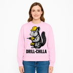 Charming Drill-Chilla Squirrel Graphic Tee | Funny Construction Worker Rodent Design | Cool Animal Pun Apparel - Sweatshirt 1757918438700.jpg