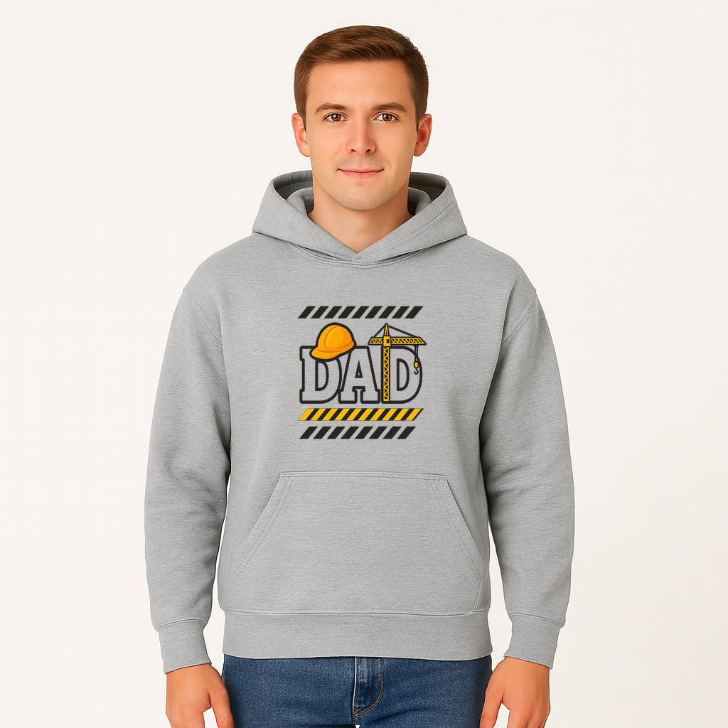 Construction Dad T-Shirt with Hard Hat and Crane Design, Perfect Gift for Father's Day or Dad's Birthday - Hoodie 1757918440027.jpg