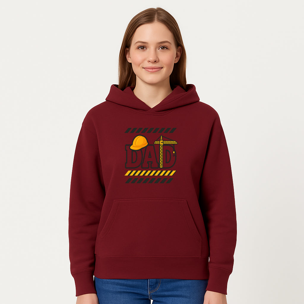 Construction Dad T-Shirt with Hard Hat and Crane Design, Perfect Gift for Father's Day or Dad's Birthday - Hoodie 1757918440166.jpg