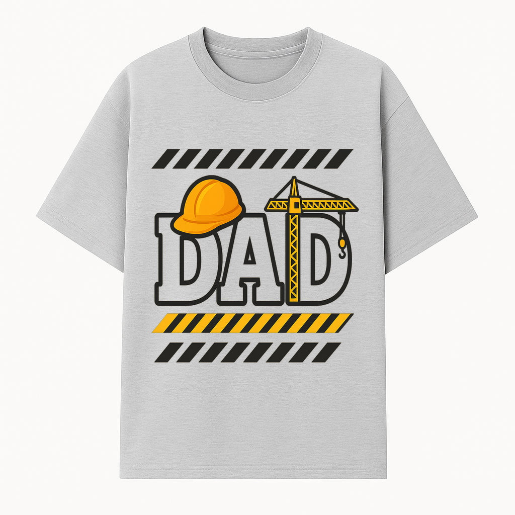 Construction Dad T-Shirt with Hard Hat and Crane Design, Perfect Gift for Father's Day or Dad's Birthday - T-shirt 1757918440331.jpg