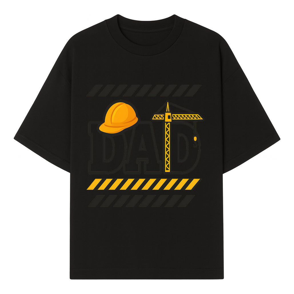 Construction Dad T-Shirt with Hard Hat and Crane Design, Perfect Gift for Father's Day or Dad's Birthday - T-shirt 1757918440483.jpg