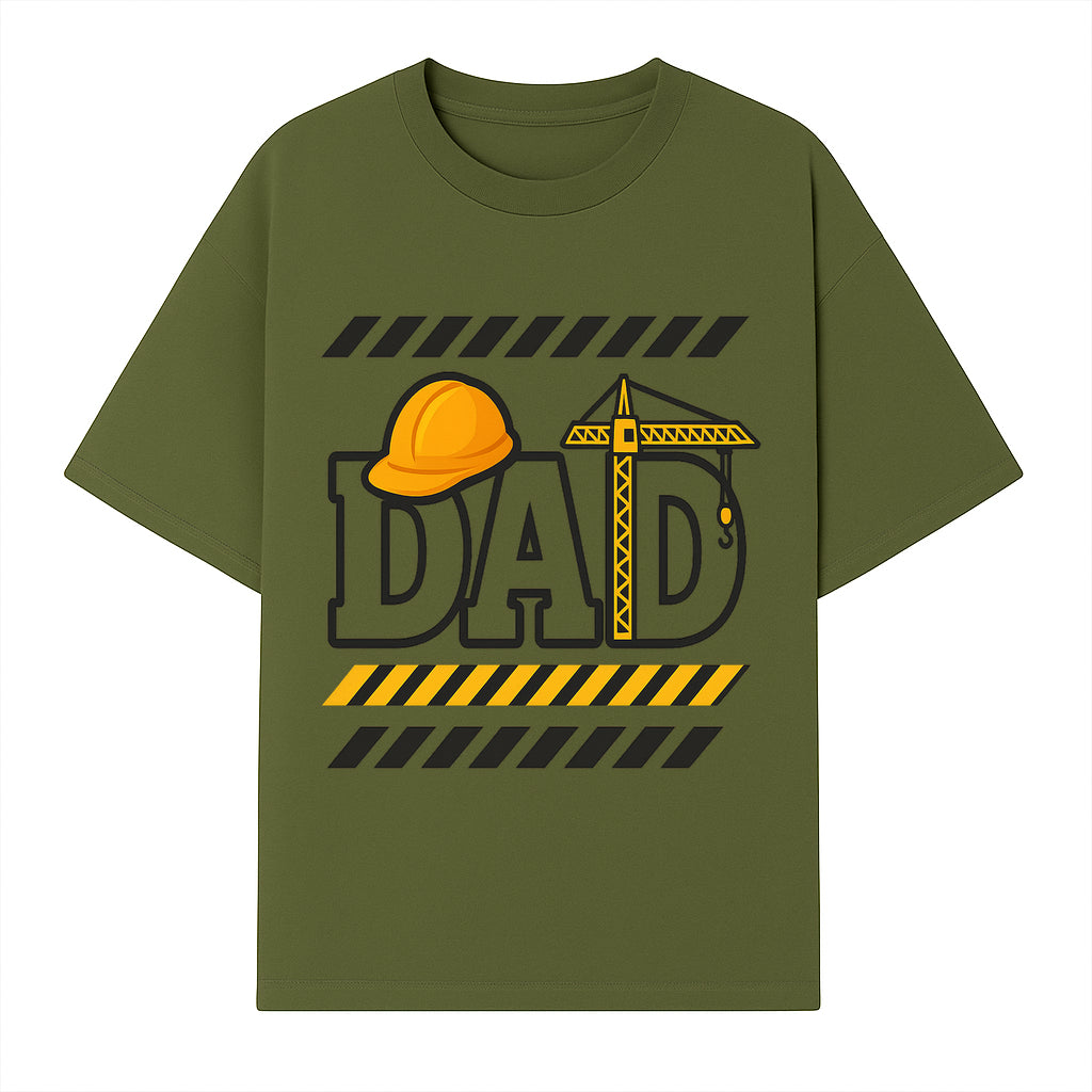 Construction Dad T-Shirt with Hard Hat and Crane Design, Perfect Gift for Father's Day or Dad's Birthday - T-shirt 1757918440738.jpg