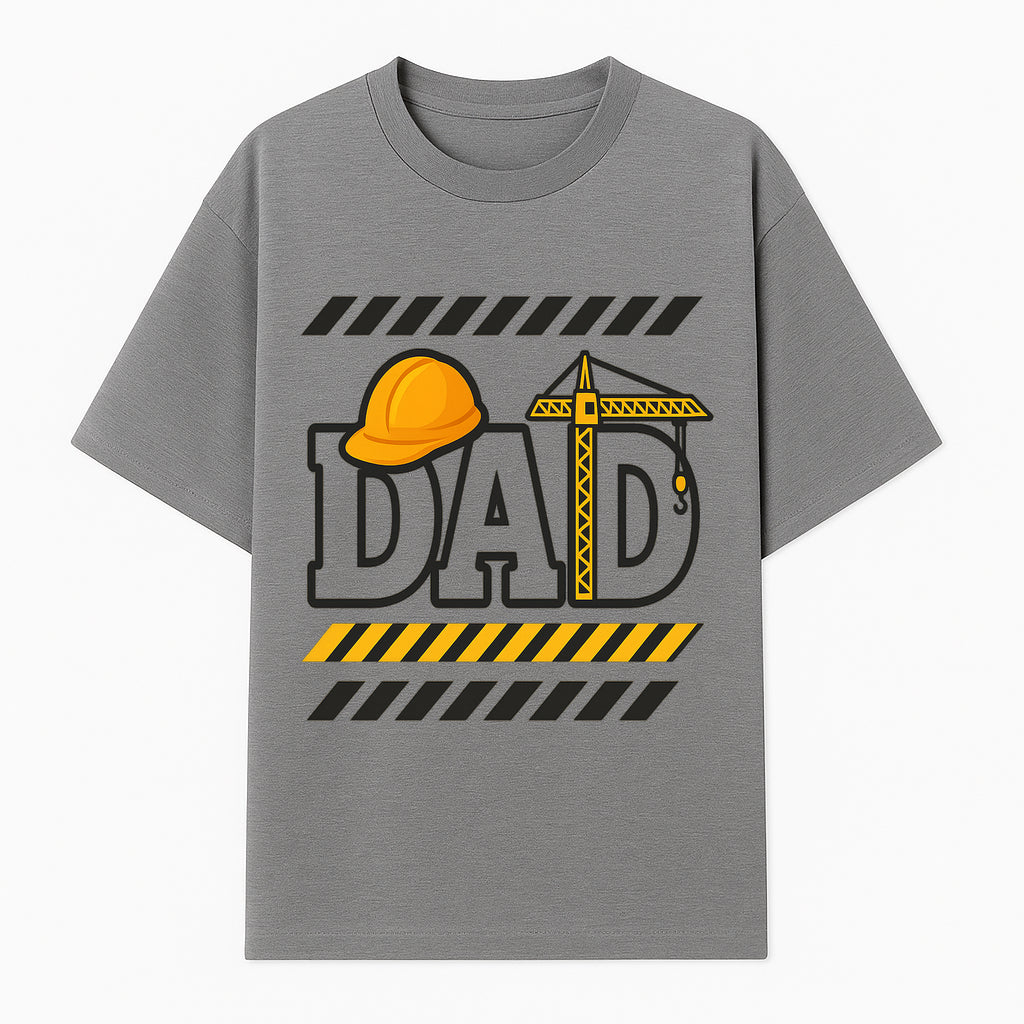 Construction Dad T-Shirt with Hard Hat and Crane Design, Perfect Gift for Father's Day or Dad's Birthday - T-shirt 1757918440891.jpg