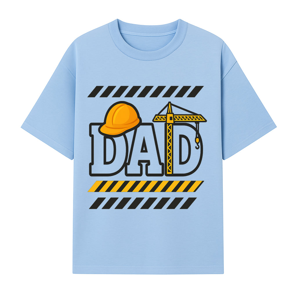 Construction Dad T-Shirt with Hard Hat and Crane Design, Perfect Gift for Father's Day or Dad's Birthday - T-shirt 1757918441018.jpg
