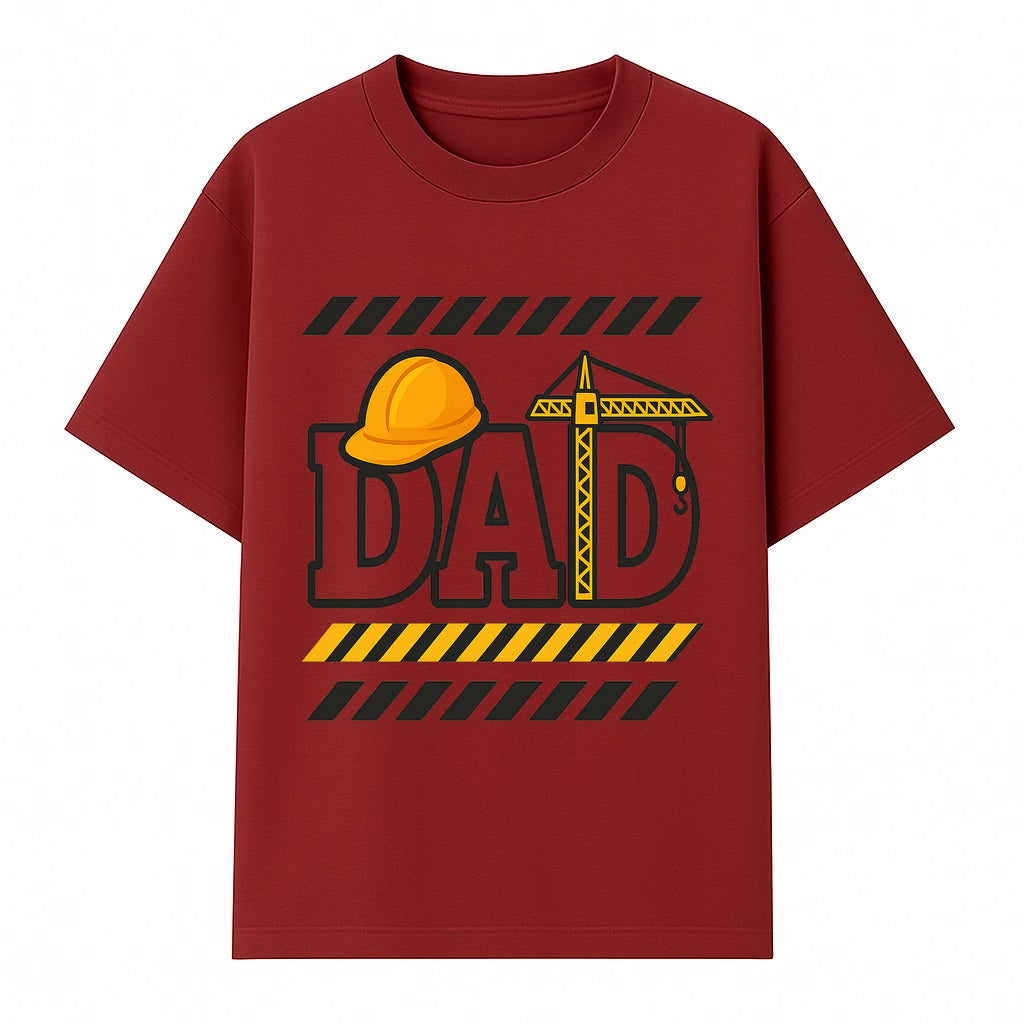 Construction Dad T-Shirt with Hard Hat and Crane Design, Perfect Gift for Father's Day or Dad's Birthday - T-shirt 1757918441303.jpg