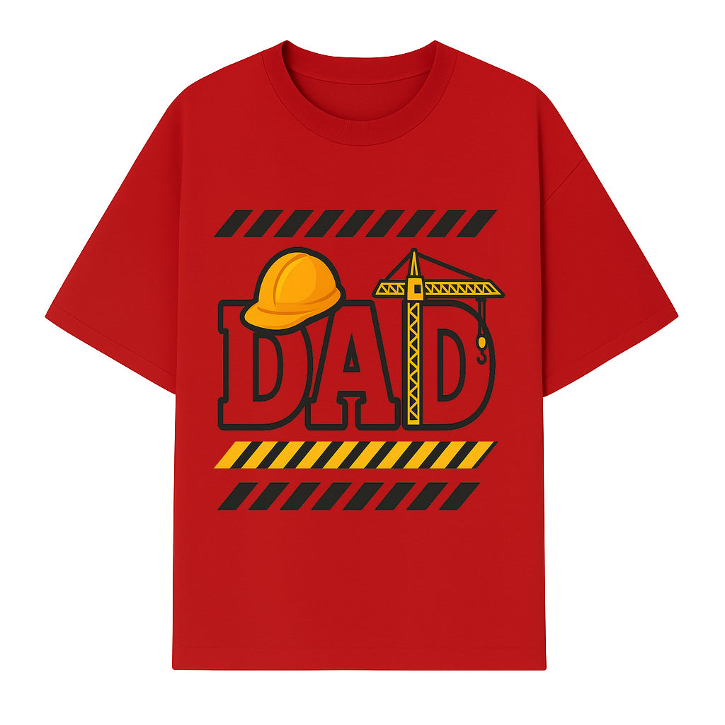 Construction Dad T-Shirt with Hard Hat and Crane Design, Perfect Gift for Father's Day or Dad's Birthday - T-shirt 1757918441591.jpg