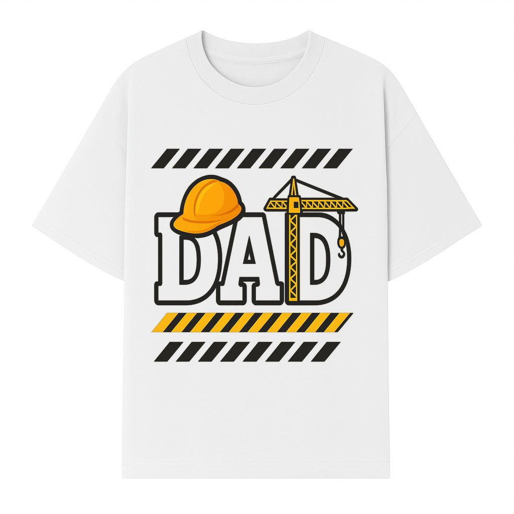Construction Dad T-Shirt with Hard Hat and Crane Design, Perfect Gift for Father's Day or Dad's Birthday - T-shirt 1757918441912.jpg