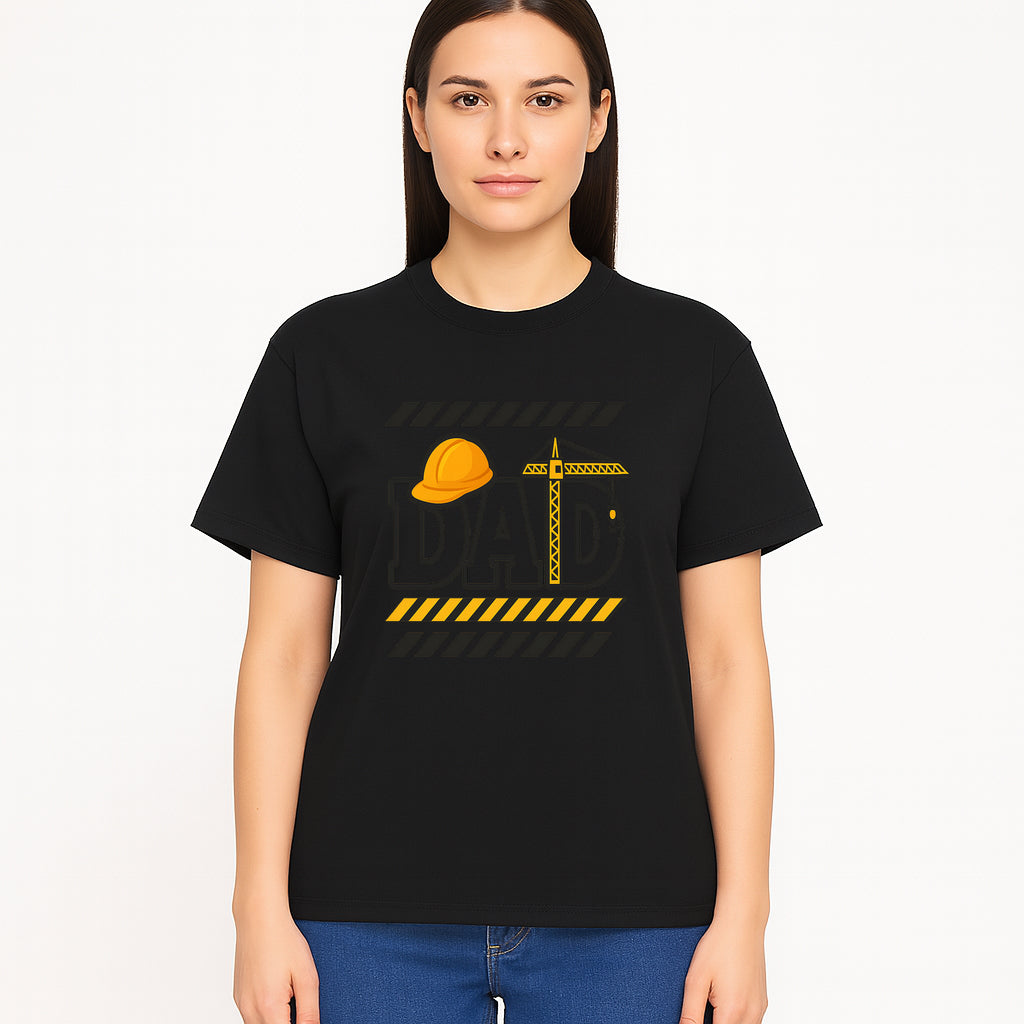 Construction Dad T-Shirt with Hard Hat and Crane Design, Perfect Gift for Father's Day or Dad's Birthday - T-shirt 1757918443210.jpg