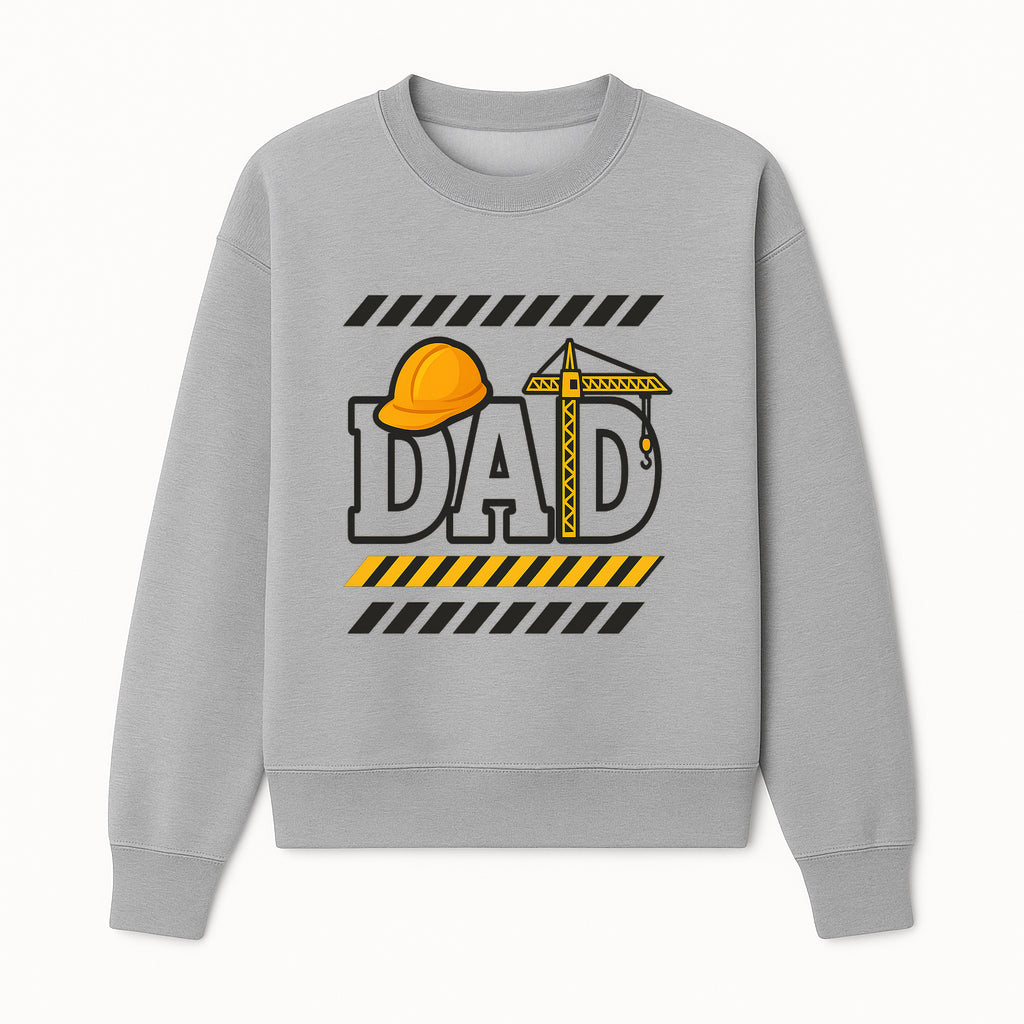 Construction Dad T-Shirt with Hard Hat and Crane Design, Perfect Gift for Father's Day or Dad's Birthday - Sweatshirt 1757918443348.jpg