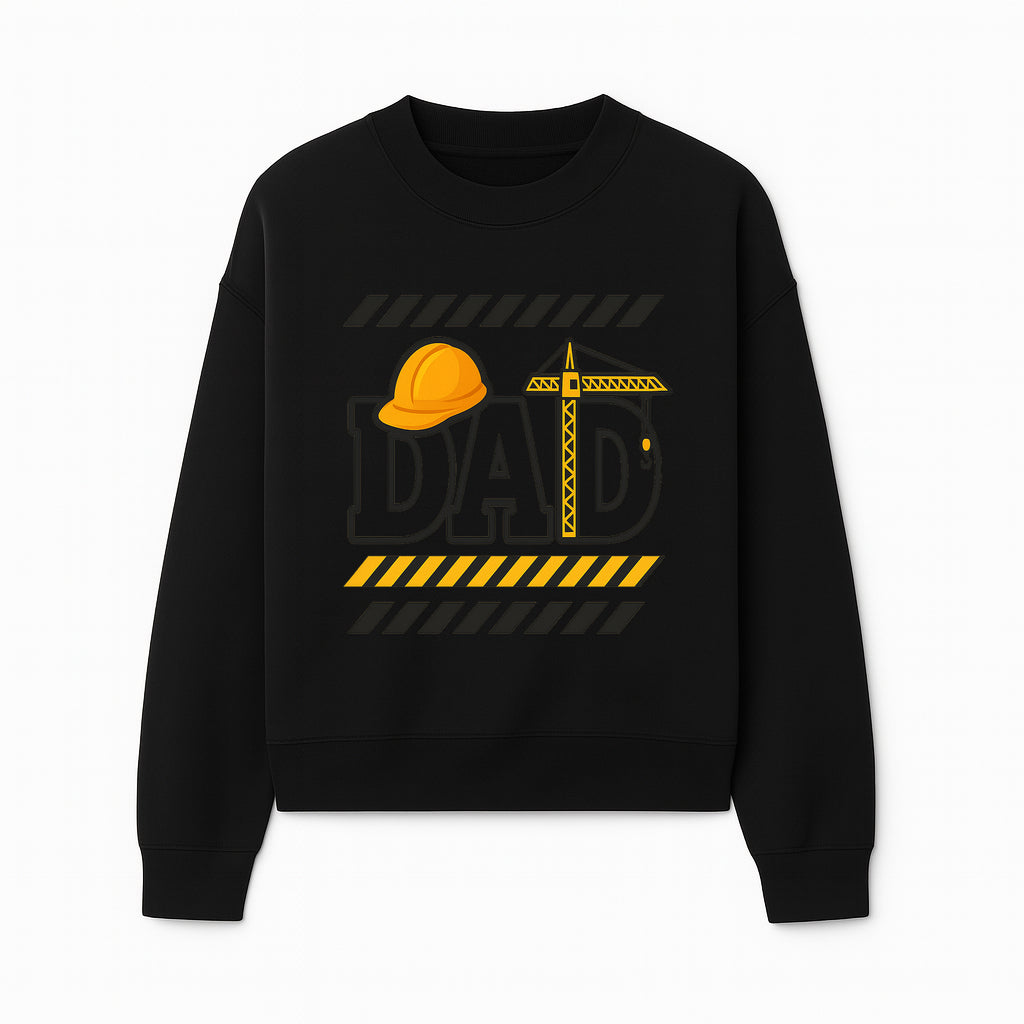 Construction Dad T-Shirt with Hard Hat and Crane Design, Perfect Gift for Father's Day or Dad's Birthday - Sweatshirt 1757918443501.jpg