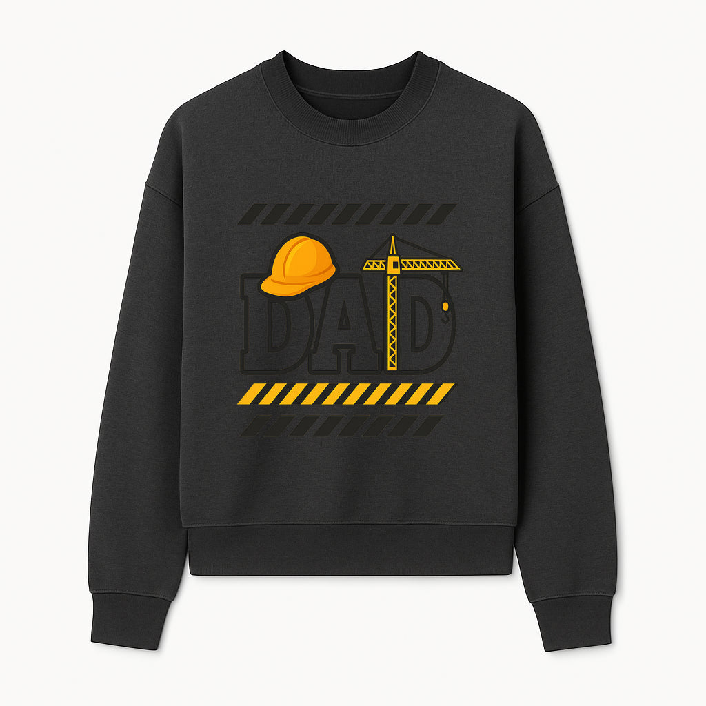Construction Dad T-Shirt with Hard Hat and Crane Design, Perfect Gift for Father's Day or Dad's Birthday - Sweatshirt 1757918443648.jpg