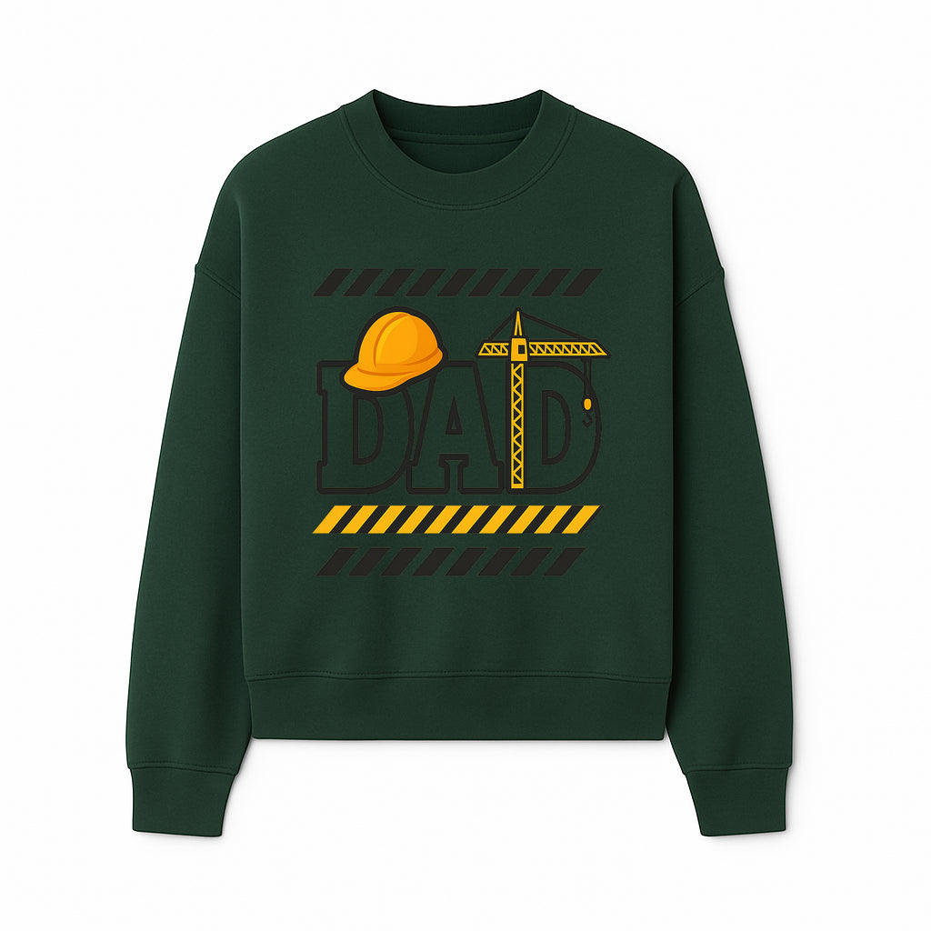 Construction Dad T-Shirt with Hard Hat and Crane Design, Perfect Gift for Father's Day or Dad's Birthday - Sweatshirt 1757918443792.jpg