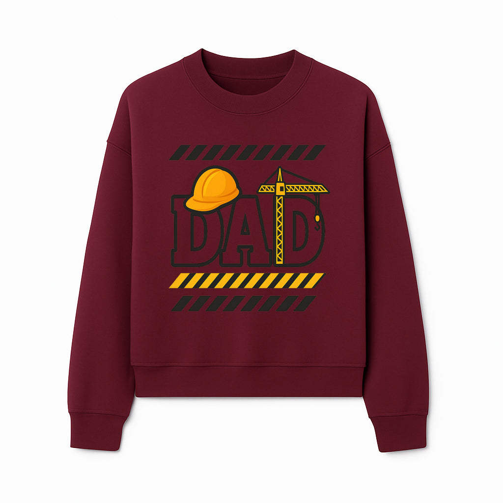 Construction Dad T-Shirt with Hard Hat and Crane Design, Perfect Gift for Father's Day or Dad's Birthday - Sweatshirt 1757918444391.jpg