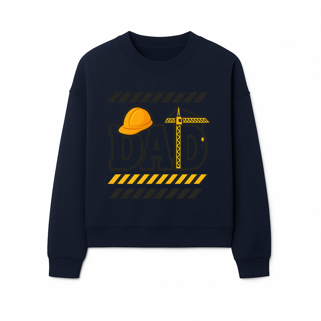 Construction Dad T-Shirt with Hard Hat and Crane Design, Perfect Gift for Father's Day or Dad's Birthday - Sweatshirt 1757918444570.jpg