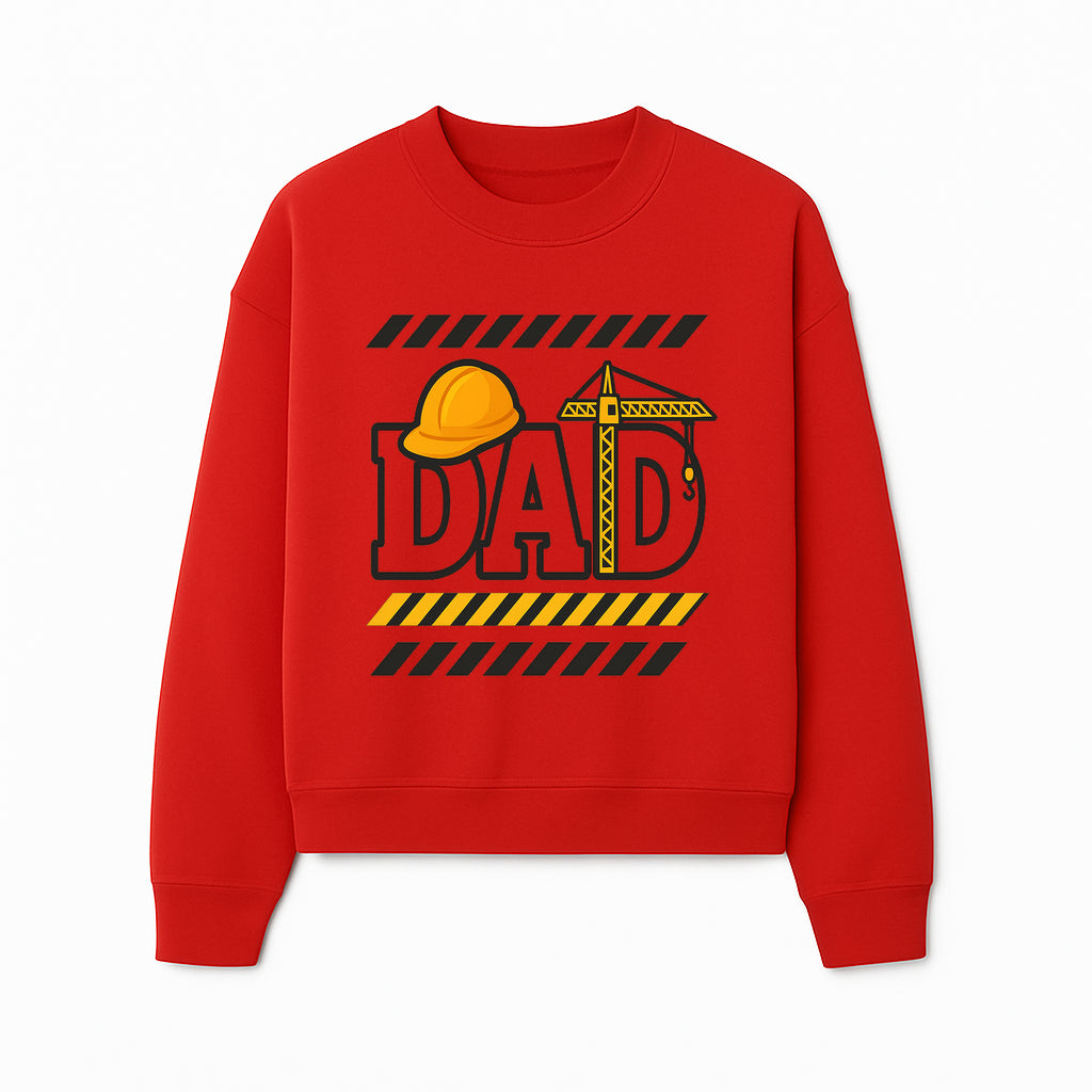 Construction Dad T-Shirt with Hard Hat and Crane Design, Perfect Gift for Father's Day or Dad's Birthday - Sweatshirt 1757918444773.jpg