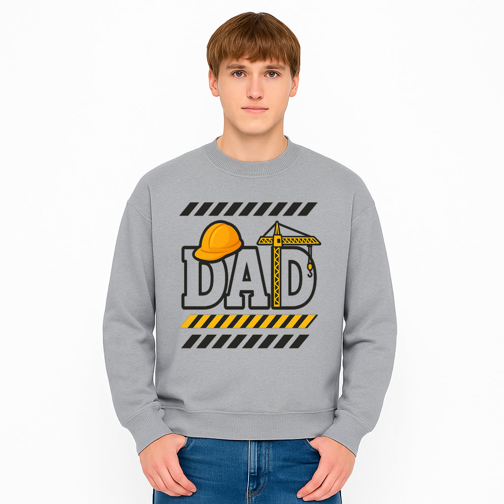 Construction Dad T-Shirt with Hard Hat and Crane Design, Perfect Gift for Father's Day or Dad's Birthday - Sweatshirt 1757918446270.jpg