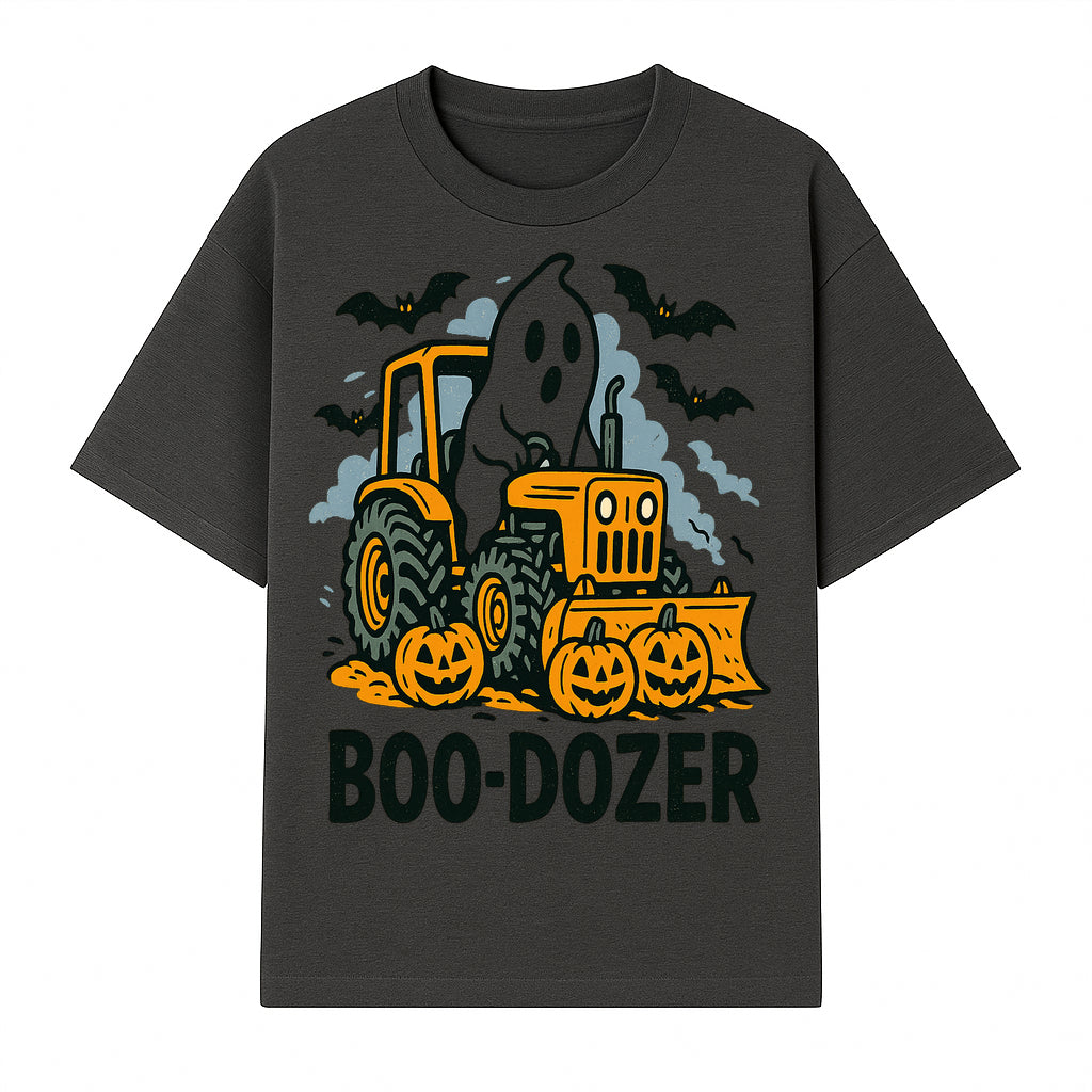 Boo-Dozer Halloween Tractor Ghost Decor with Pumpkins and Bats | Perfect for Fall Parties and Spooky Home Decor - T-shirt 1757918447327.jpg