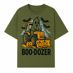 Boo-Dozer Halloween Tractor Ghost Decor with Pumpkins and Bats | Perfect for Fall Parties and Spooky Home Decor - T-shirt 1757918447483.jpg