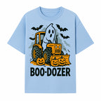 Boo-Dozer Halloween Tractor Ghost Decor with Pumpkins and Bats | Perfect for Fall Parties and Spooky Home Decor - T-shirt 1757918447876.jpg