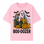 Boo-Dozer Halloween Tractor Ghost Decor with Pumpkins and Bats | Perfect for Fall Parties and Spooky Home Decor - T-shirt 1757918448004.jpg