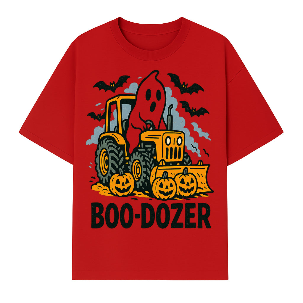 Boo-Dozer Halloween Tractor Ghost Decor with Pumpkins and Bats | Perfect for Fall Parties and Spooky Home Decor - T-shirt 1757918448407.jpg