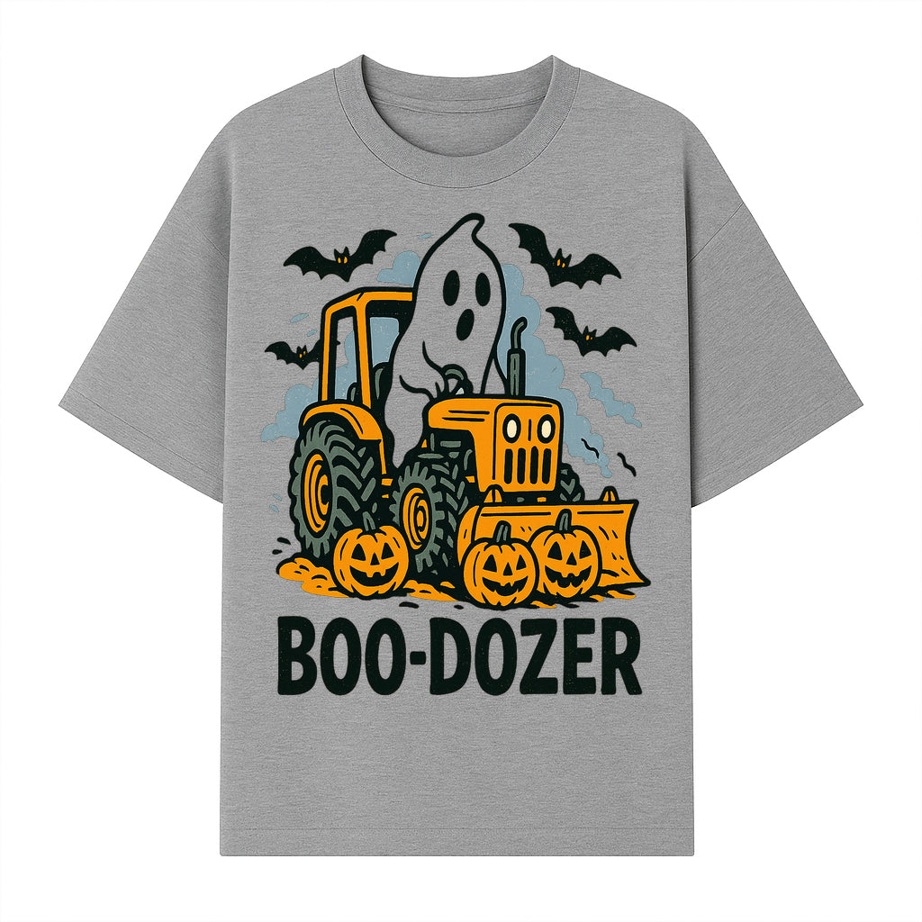 Boo-Dozer Halloween Tractor Ghost Decor with Pumpkins and Bats | Perfect for Fall Parties and Spooky Home Decor - T-shirt 1757918448523.jpg