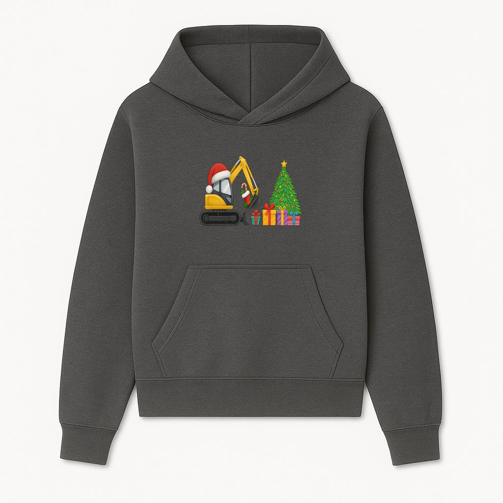 Christmas Excavator Decoration - Holiday Gifts Tree & Santa Hat Design - Festive Apparel & Home Decor - Hoodie 1757918449197.jpg