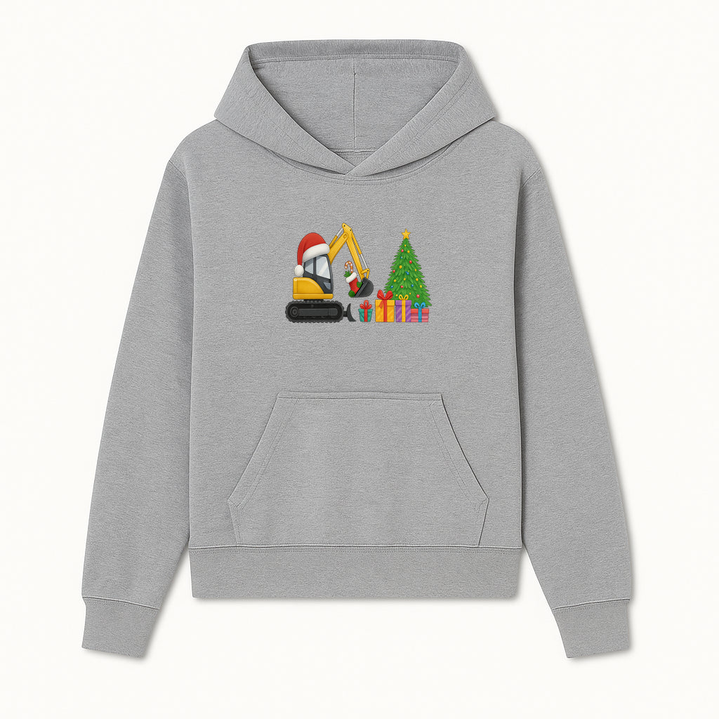 Christmas Excavator Decoration - Holiday Gifts Tree & Santa Hat Design - Festive Apparel & Home Decor - Hoodie 1757918449545.jpg