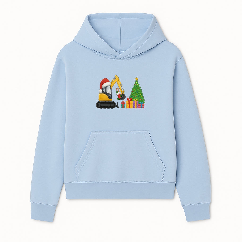 Christmas Excavator Decoration - Holiday Gifts Tree & Santa Hat Design - Festive Apparel & Home Decor - Hoodie 1757918449758.jpg