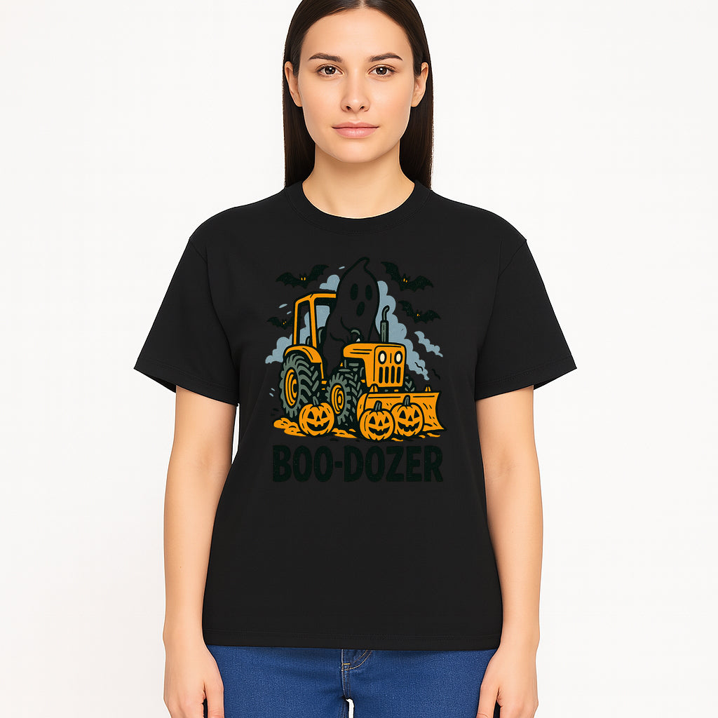 Boo-Dozer Halloween Tractor Ghost Decor with Pumpkins and Bats | Perfect for Fall Parties and Spooky Home Decor - T-shirt 1757918449968.jpg