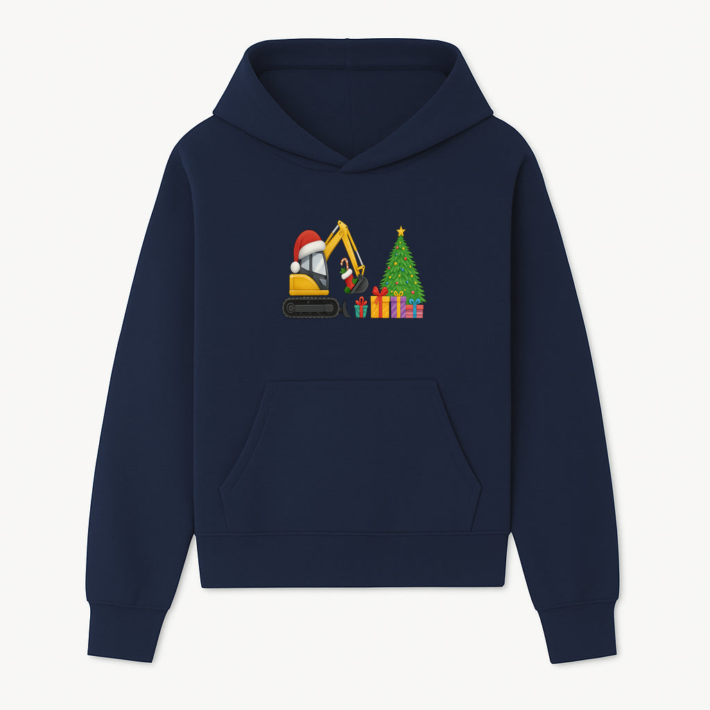 Christmas Excavator Decoration - Holiday Gifts Tree & Santa Hat Design - Festive Apparel & Home Decor - Hoodie 1757918450265.jpg