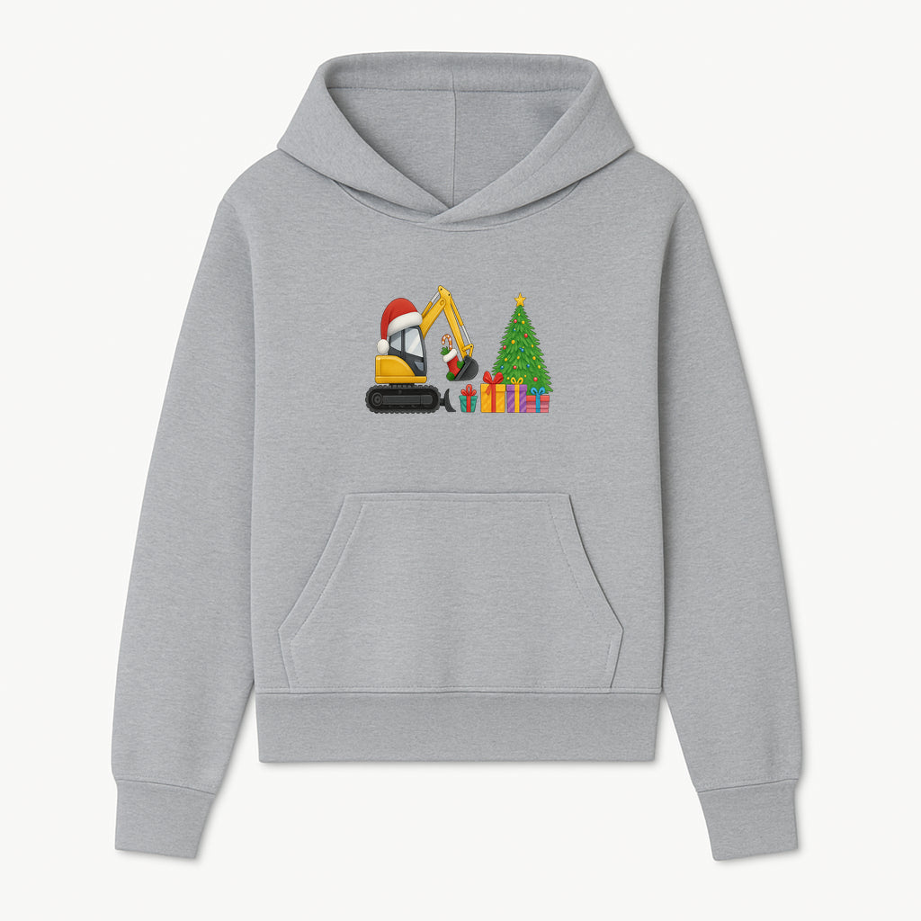 Christmas Excavator Decoration - Holiday Gifts Tree & Santa Hat Design - Festive Apparel & Home Decor - Hoodie 1757918450549.jpg