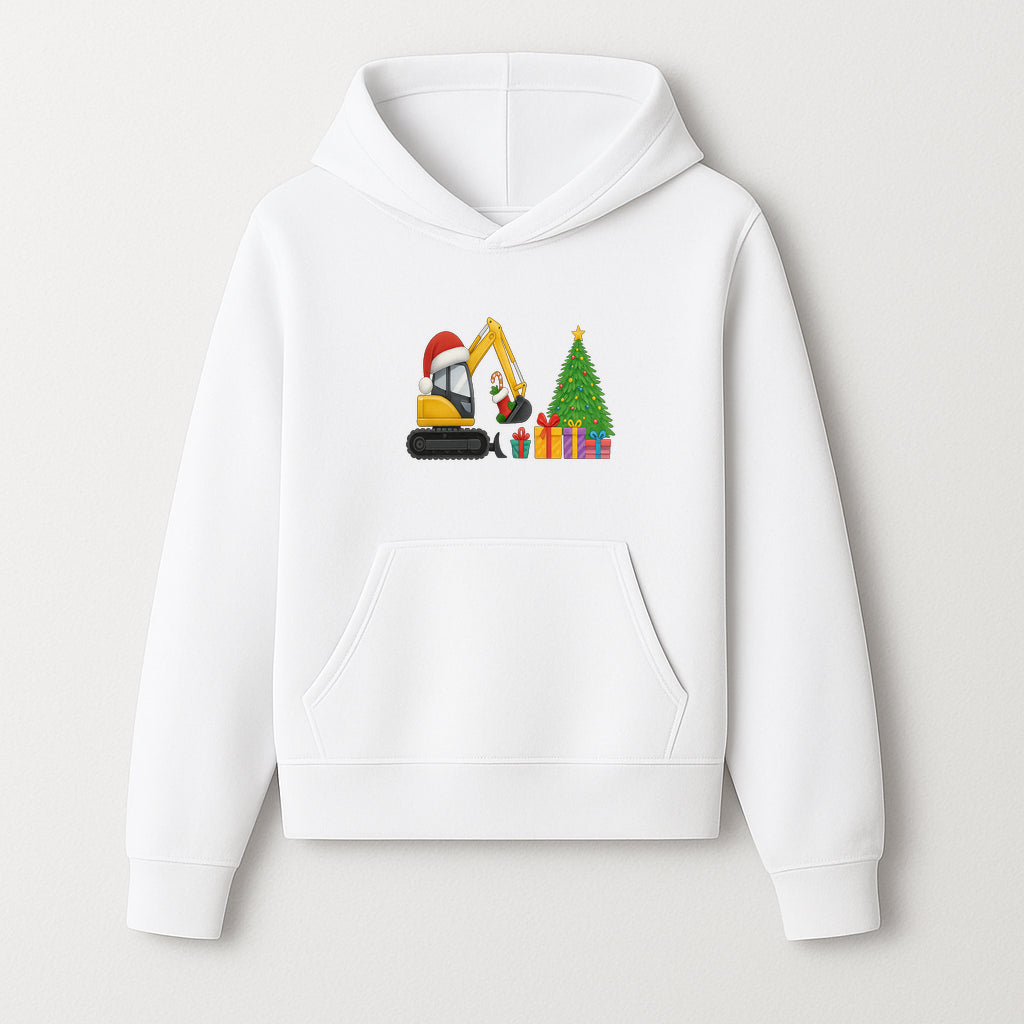 Christmas Excavator Decoration - Holiday Gifts Tree & Santa Hat Design - Festive Apparel & Home Decor - Hoodie 1757918450700.jpg