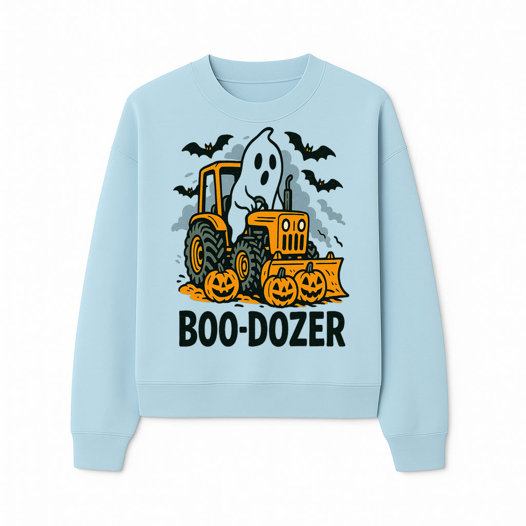 Boo-Dozer Halloween Tractor Ghost Decor with Pumpkins and Bats | Perfect for Fall Parties and Spooky Home Decor - Sweatshirt 1757918450905.jpg