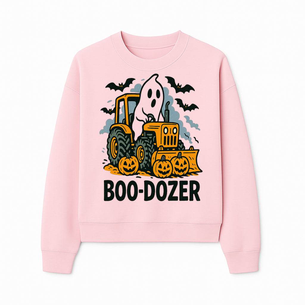 Boo-Dozer Halloween Tractor Ghost Decor with Pumpkins and Bats | Perfect for Fall Parties and Spooky Home Decor - Sweatshirt 1757918451091.jpg