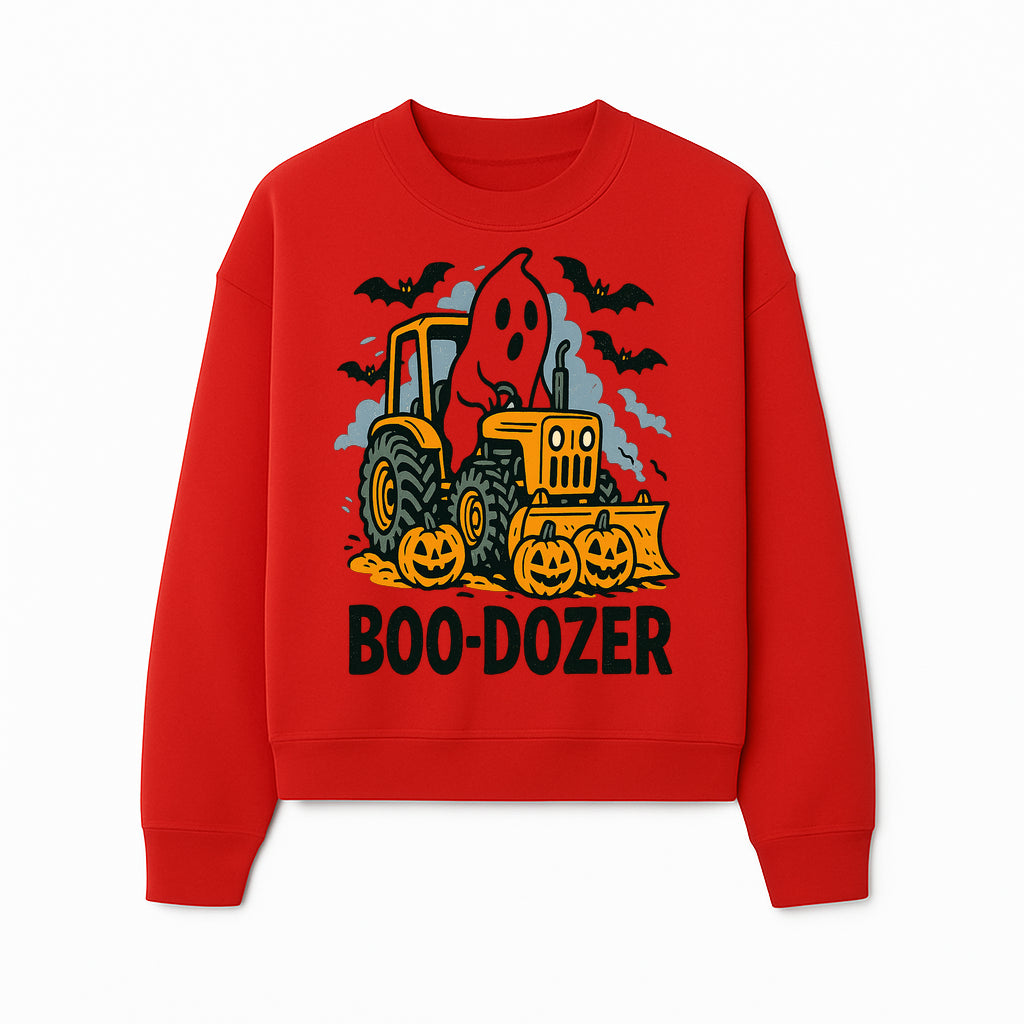 Boo-Dozer Halloween Tractor Ghost Decor with Pumpkins and Bats | Perfect for Fall Parties and Spooky Home Decor - Sweatshirt 1757918451659.jpg