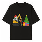 Christmas Excavator Decoration - Holiday Gifts Tree & Santa Hat Design - Festive Apparel & Home Decor - T-shirt 1757918452323.jpg