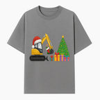 Christmas Excavator Decoration - Holiday Gifts Tree & Santa Hat Design - Festive Apparel & Home Decor - T-shirt 1757918452811.jpg