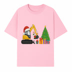 Christmas Excavator Decoration - Holiday Gifts Tree & Santa Hat Design - Festive Apparel & Home Decor - T-shirt 1757918453076.jpg