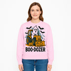 Boo-Dozer Halloween Tractor Ghost Decor with Pumpkins and Bats | Perfect for Fall Parties and Spooky Home Decor - Sweatshirt 1757918453308.jpg