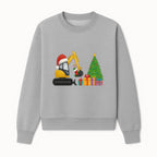 Christmas Excavator Decoration - Holiday Gifts Tree & Santa Hat Design - Festive Apparel & Home Decor - Sweatshirt 1757918455314.jpg