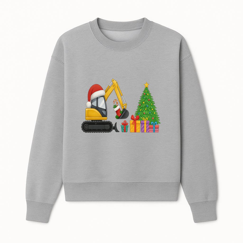 Christmas Excavator Decoration - Holiday Gifts Tree & Santa Hat Design - Festive Apparel & Home Decor - Sweatshirt 1757918455314.jpg