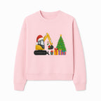 Christmas Excavator Decoration - Holiday Gifts Tree & Santa Hat Design - Festive Apparel & Home Decor - Sweatshirt 1757918456208.jpg