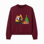 Christmas Excavator Decoration - Holiday Gifts Tree & Santa Hat Design - Festive Apparel & Home Decor - Sweatshirt 1757918456377.jpg