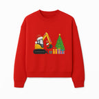 Christmas Excavator Decoration - Holiday Gifts Tree & Santa Hat Design - Festive Apparel & Home Decor - Sweatshirt 1757918456707.jpg