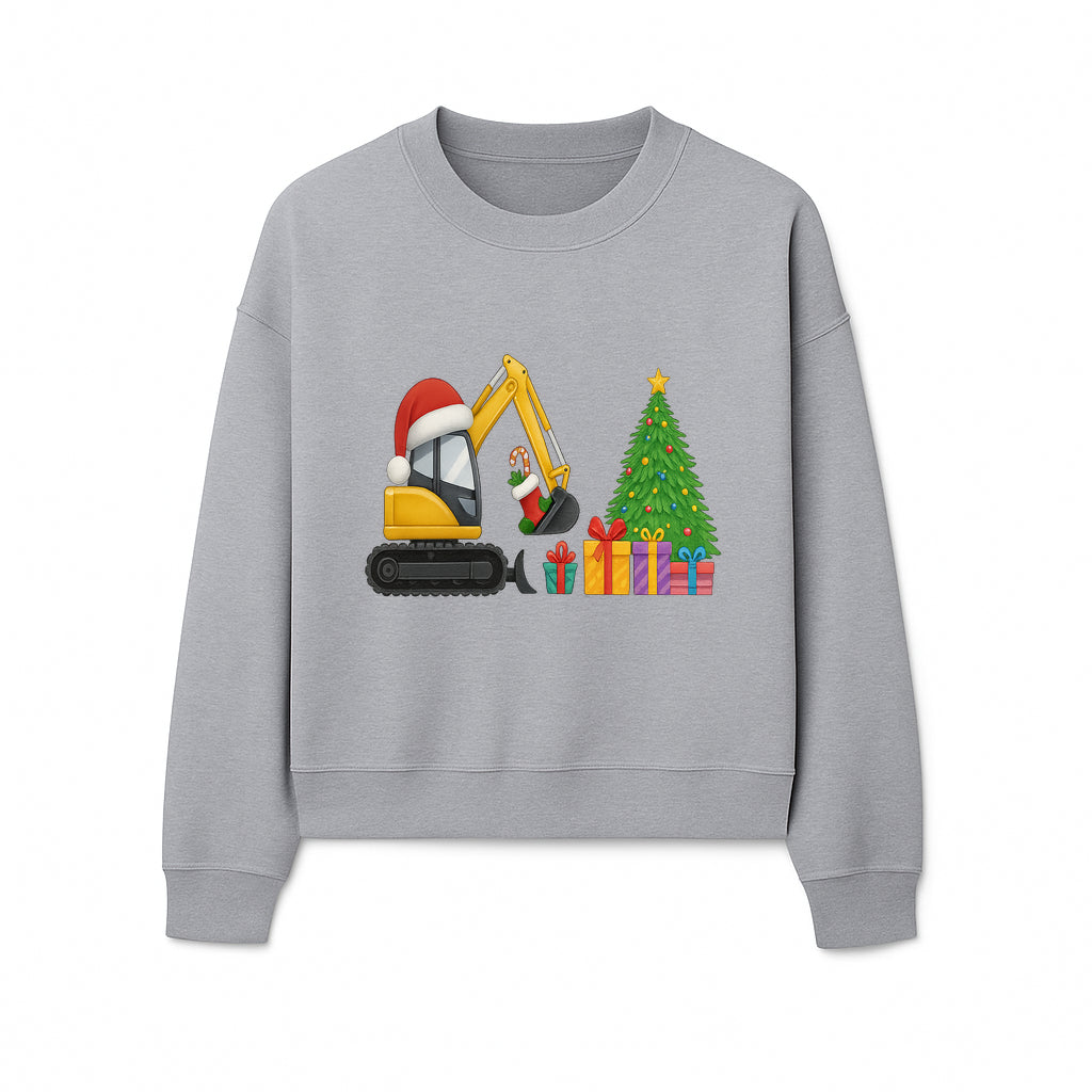 Christmas Excavator Decoration - Holiday Gifts Tree & Santa Hat Design - Festive Apparel & Home Decor - Sweatshirt 1757918456833.jpg